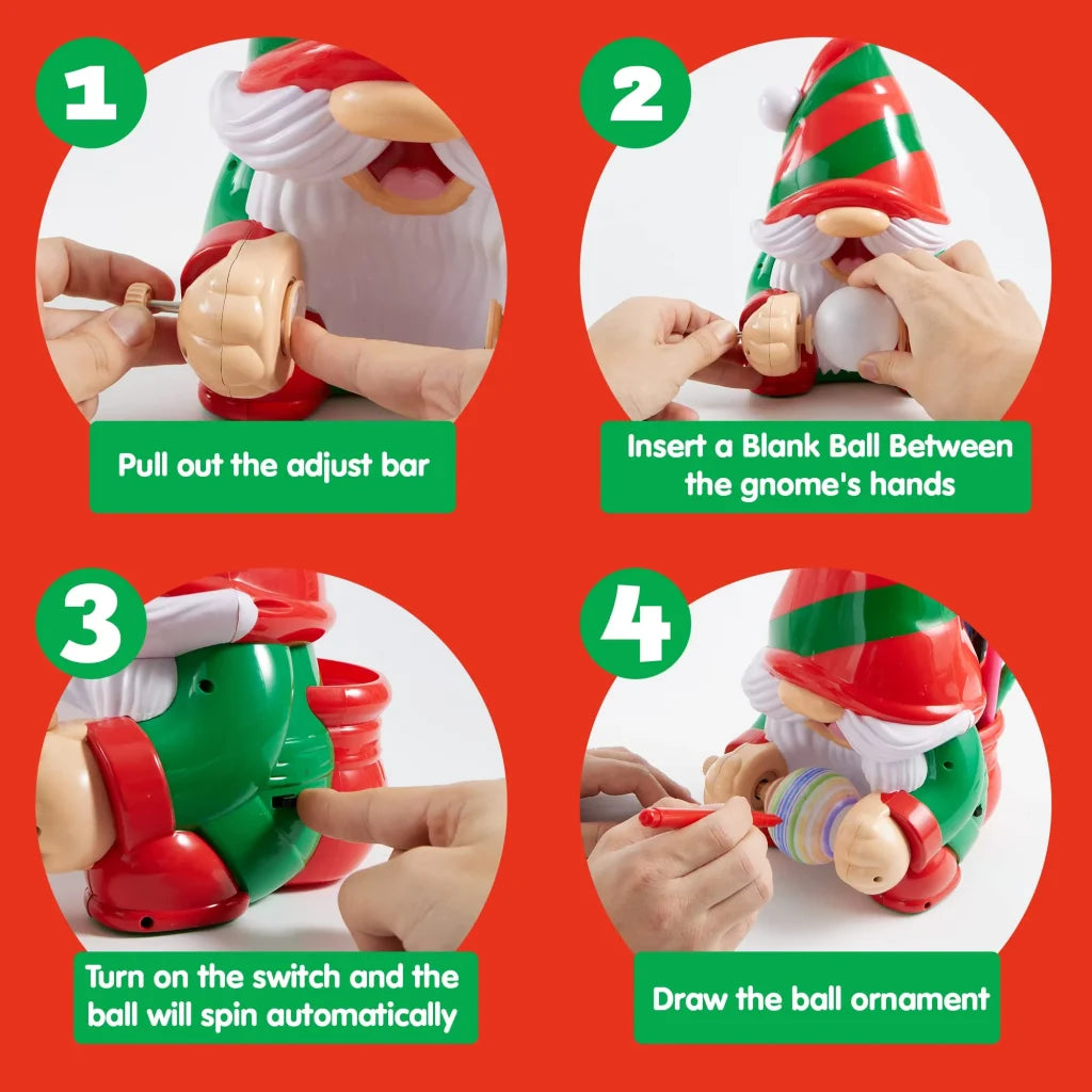 Elf Gnome DIY Christmas Ball Ornaments Arts And Crafts Set