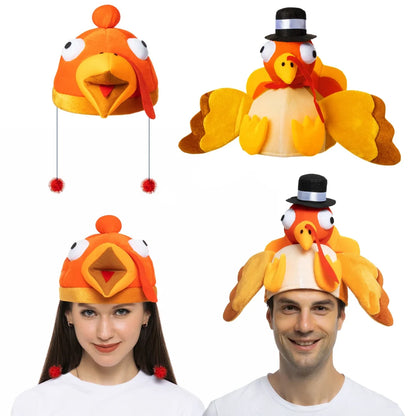 2Pcs Red Thanksgiving Turkey Hat