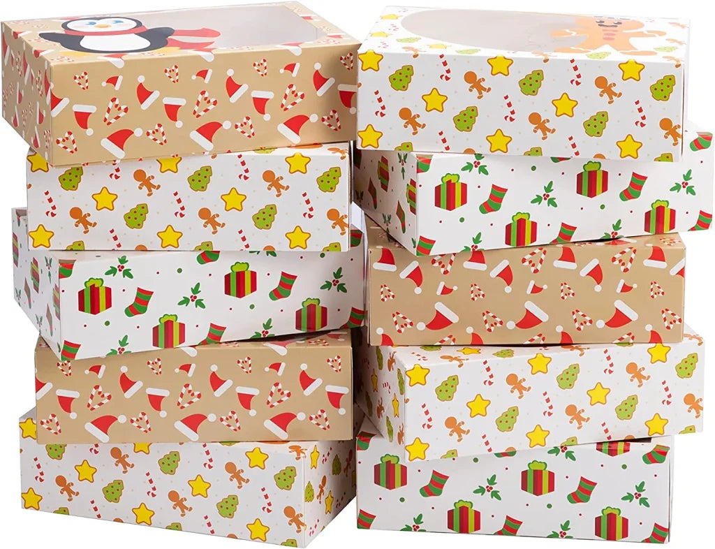 24pcs Christmas Cookie Boxes with Window