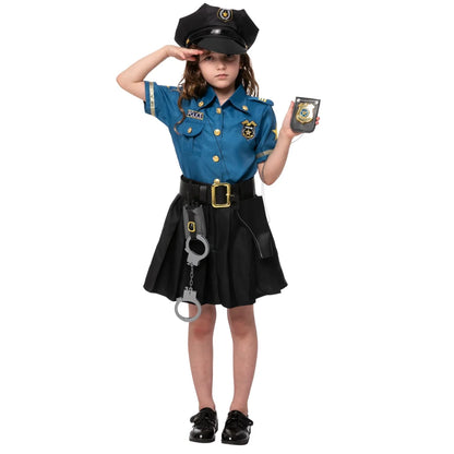 Girls Cop Halloween Costume