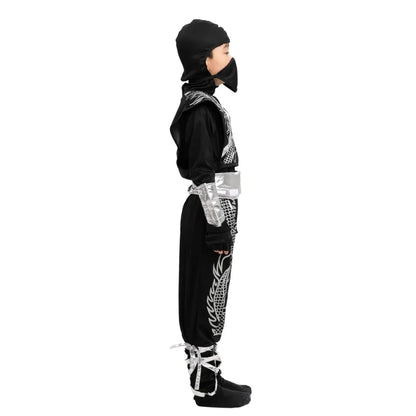 Kids Silver Dragon Ninja Halloween Costume