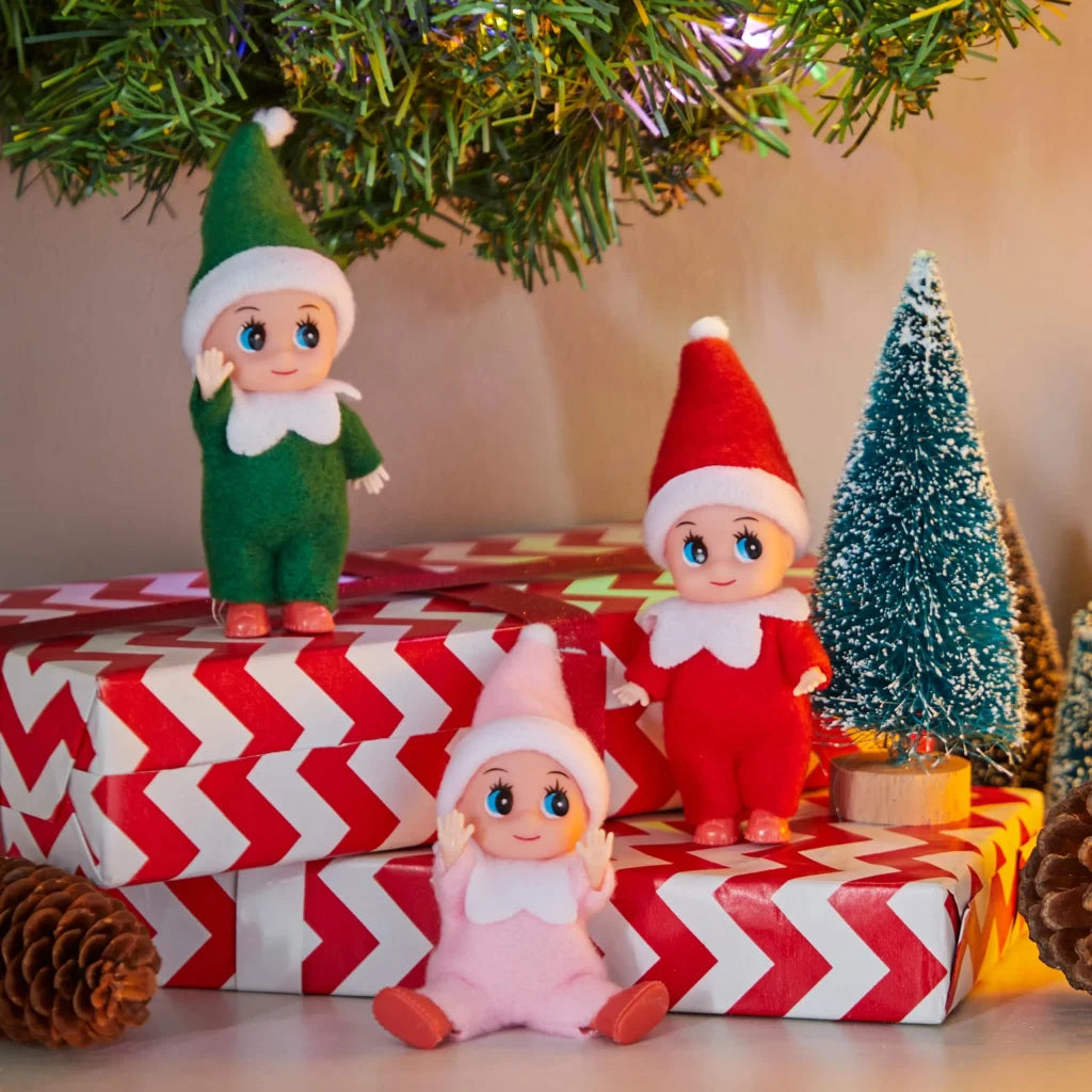 3PCS Tiny Elf Doll Christmas Holiday Decorations