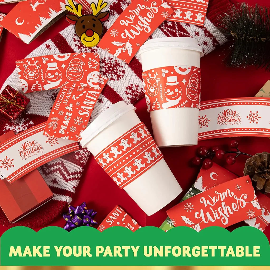 36pcs Christmas Coffee Cup Sleeves