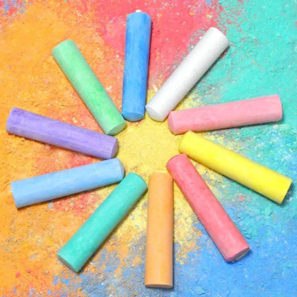 60pcs Sidewalk Chalk Set with 10 Colors