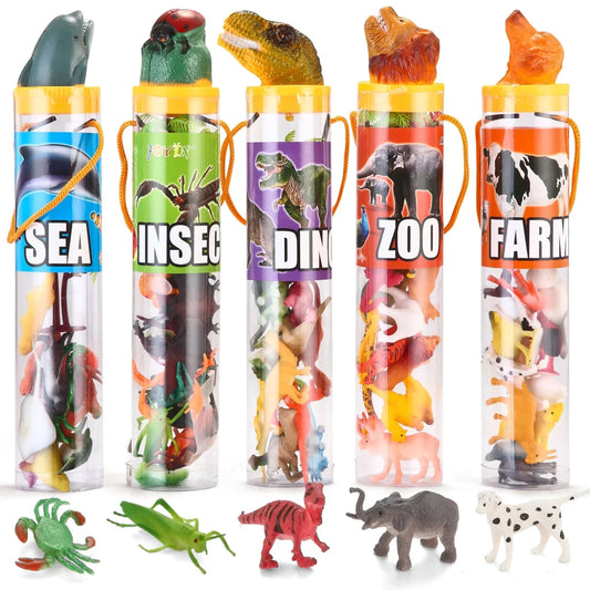 5pcs Assorted Small Animal Figures Toys Set