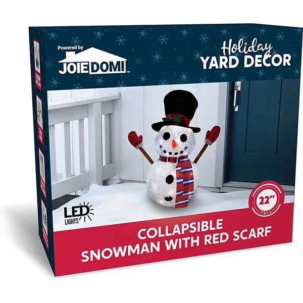 LED Collapsible Snowman Christmas Yard Light 22in