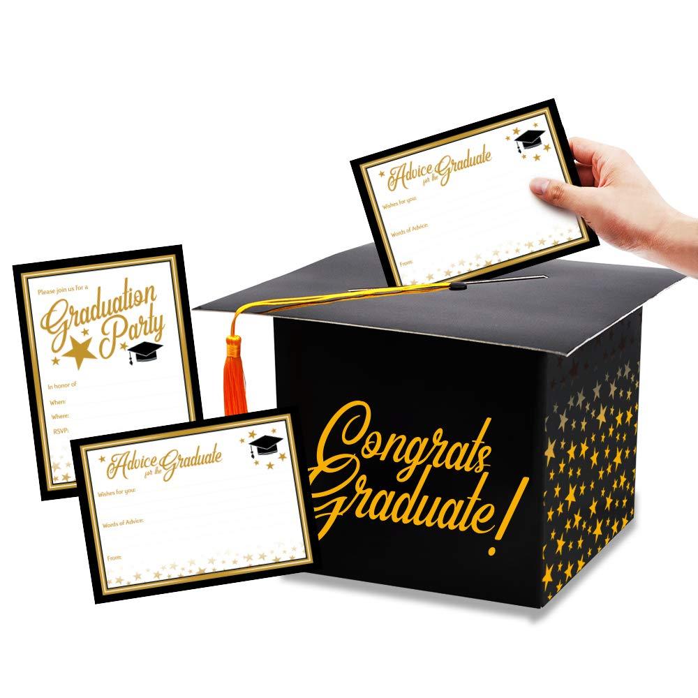 Graduation Cards with Envelopes and 1 Box, 72 Pcs