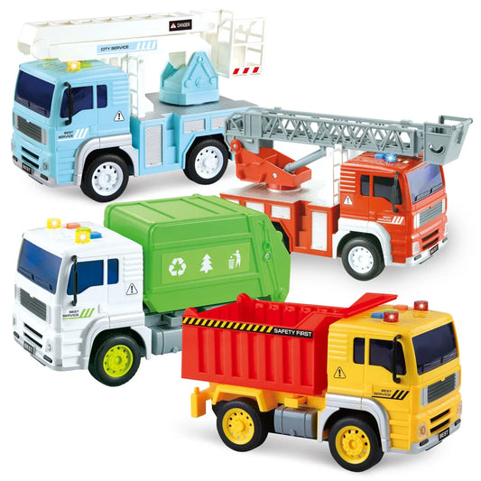 4pcs City Trucks Play Vehicles Toy Set