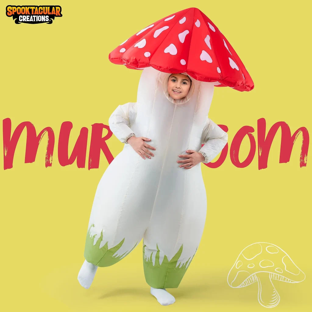 Halloween Inflatable Full Body Mushroom Costume-M