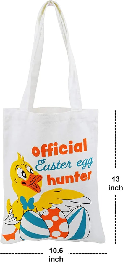 3Pcs Reusable Easter Cotton Tote Bags