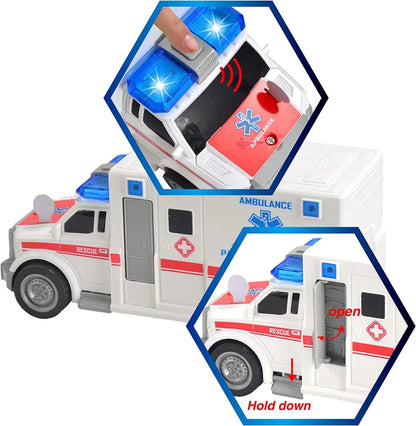 4pcs City Hero Emergency Vehicle Toys