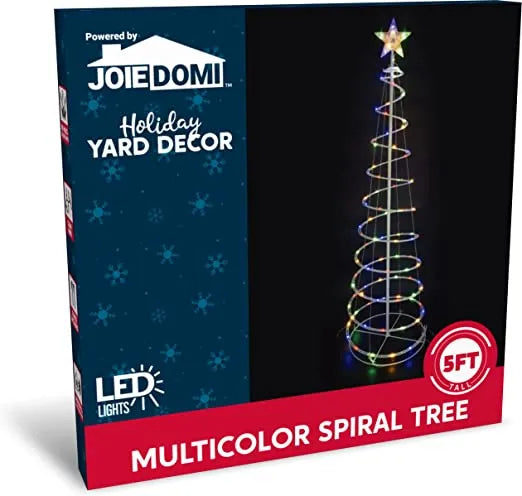 100-Count LED Pre-Lit Christmas Spiral Tree Yard Light 5ft