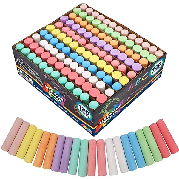 120pcs Jumbo Sidewalk Chalk Paint Washable