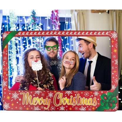 Christmas Photobooth Props With Frame