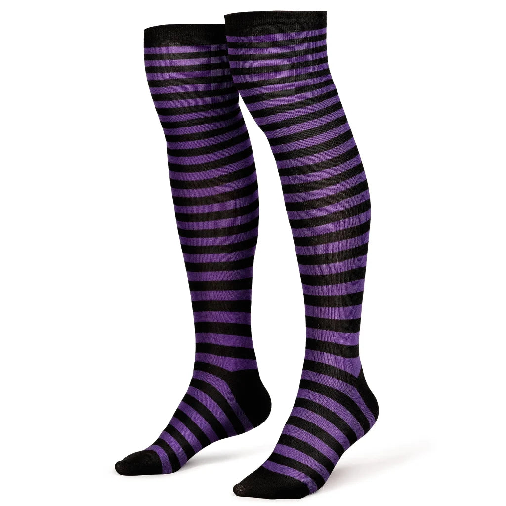 Women Over the Knee Striped Thigh High Stockings