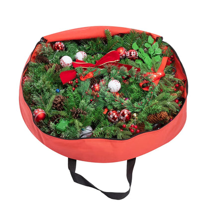 2pcs Red Large Christmas Wreath Storage Bags 36in