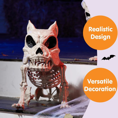 16in Halloween Poseable Puppy Skeleton