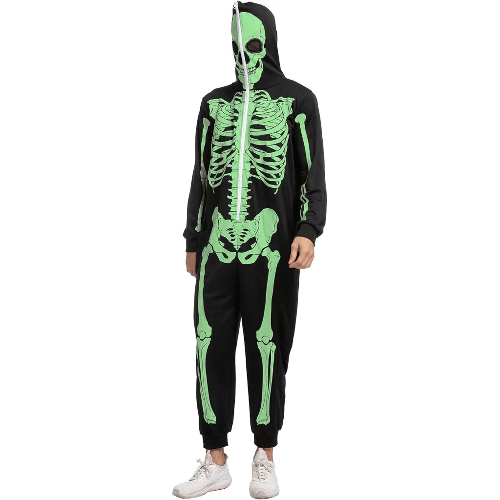 Mens Halloween Skeleton Jumpsuit