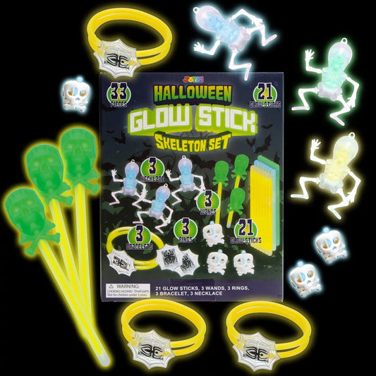 33pcs Light Up Halloween Glow Sticks