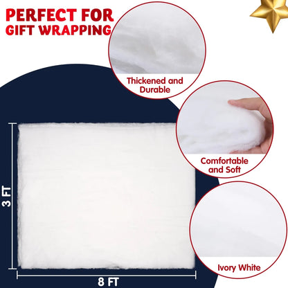 4 Pcs Christmas Snow Blanket Roll (3×8 Ft)