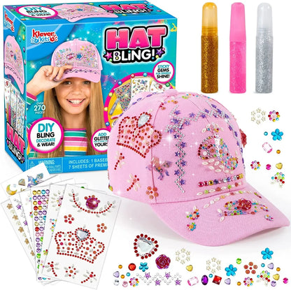 Decorate Your Own Baseball Cap with 7 Gems Stickers