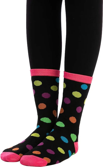 12pcs Paint Splash Patterned Colorful Socks Women