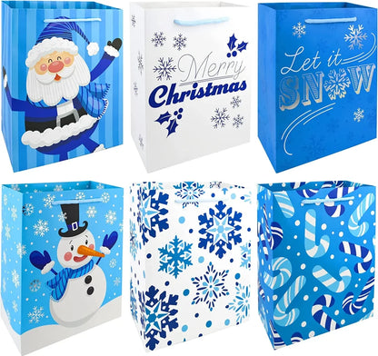 24pcs Blue Themed Christmas Gift Bags