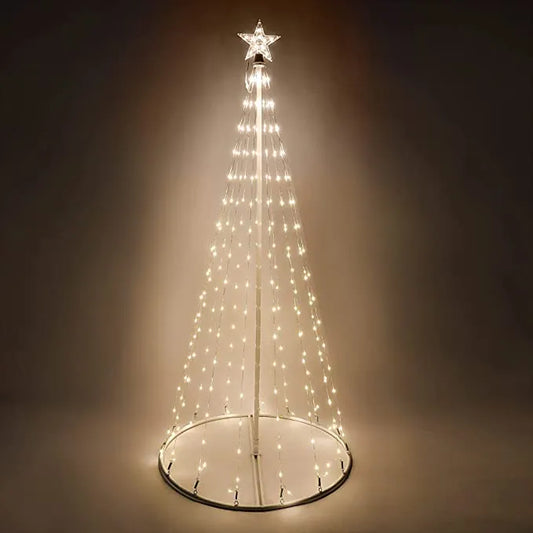 Animated LED Christmas Cone Tree Decoration 6ft