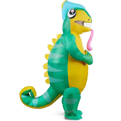 Full Body Light-up Chameleon Inflatable Costume