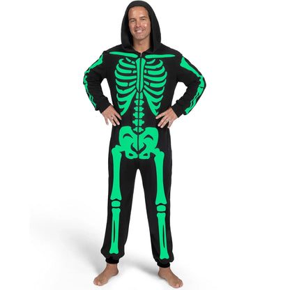 Adult Skeleton Costume for Men Glow in the Dark