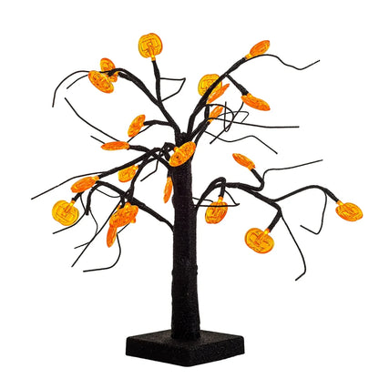 LED Spooky Tree Orange Pumpkin 1.5ft