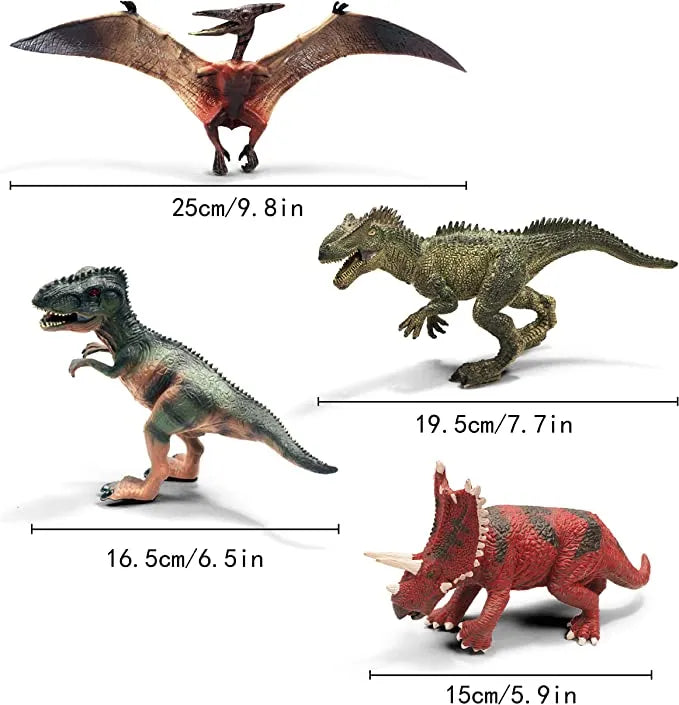 12pcs 7in Dinosaur Figures Playset