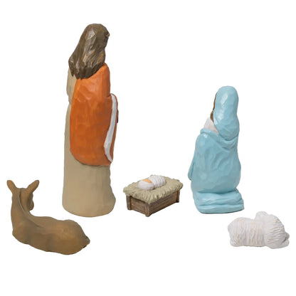 5pcs Resin Holy Family Nativity Figurines