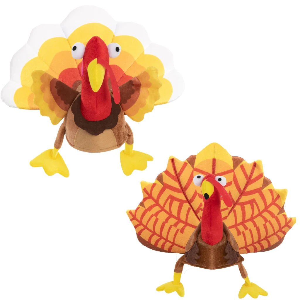 2Pcs Turkey Sitting Hats Silly