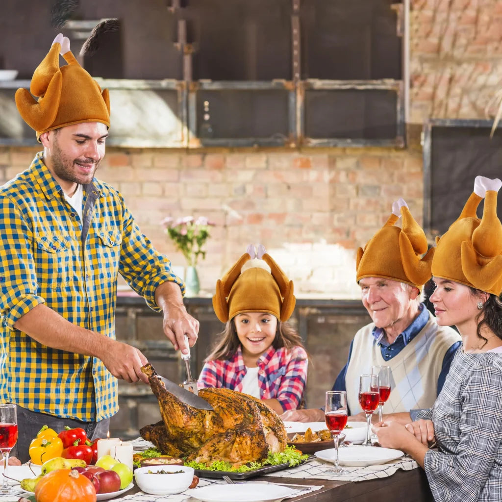 2 PCS Thanksgiving Roasted Turkey Hats