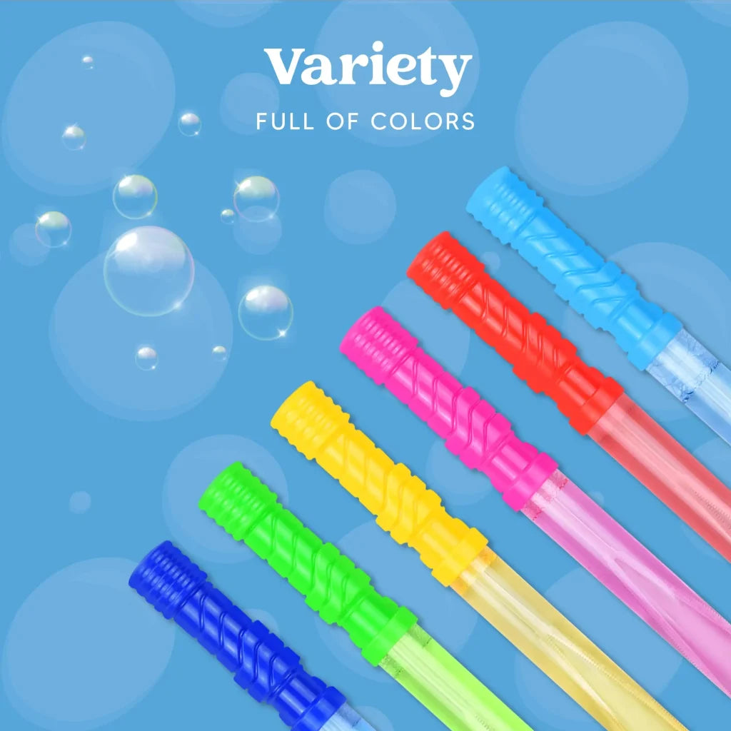 12pcs Big Bubble Wand Assortment 14.6in