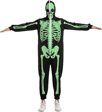 Mens Halloween Skeleton Jumpsuit