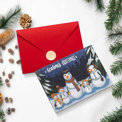 72pcs Snowman Christmas Card Set With Envelopes