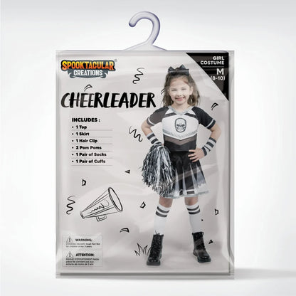 Girls Black Cheerleader Costume