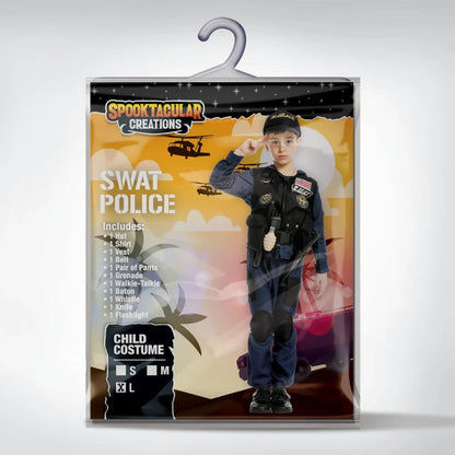 Kids SWAT Officer Halloween Costume