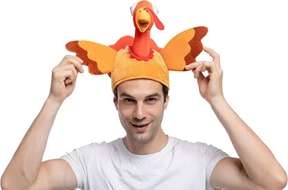 2Pcs Silly Wacky Turkey Hat