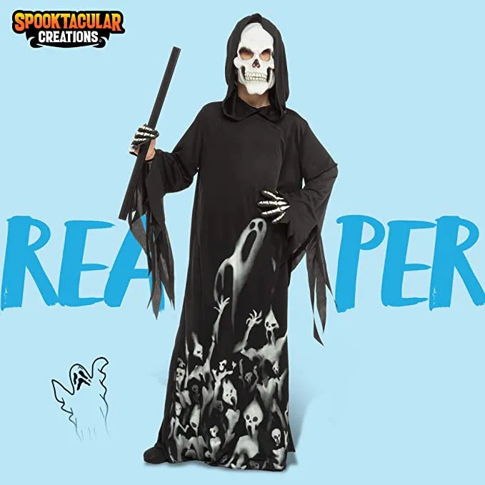 Kids Glow in the Dark Grim Reaper Halloween Costume