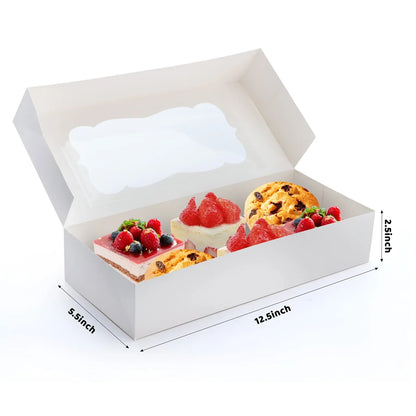 24pcs Christmas White Cookie Boxes with Window