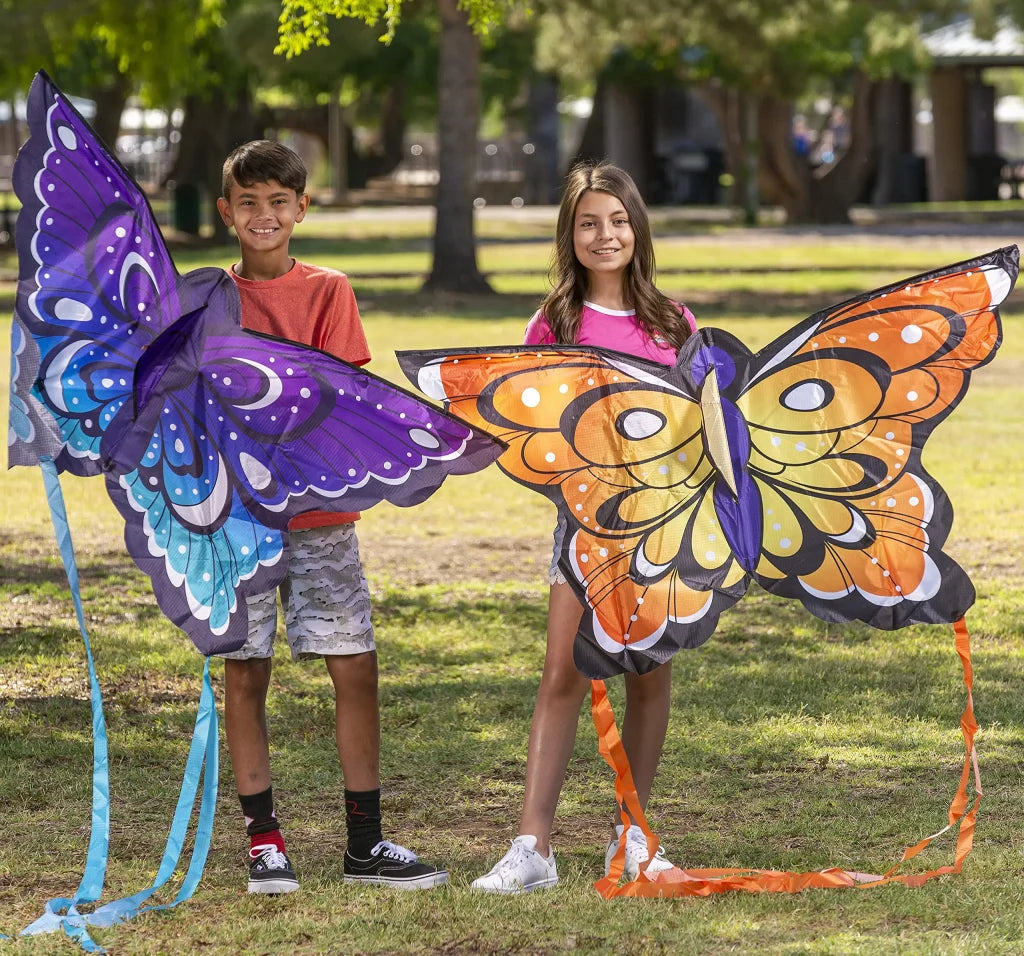 2pcs Yellow and Blue Giant Butterfly Kite 52.4in