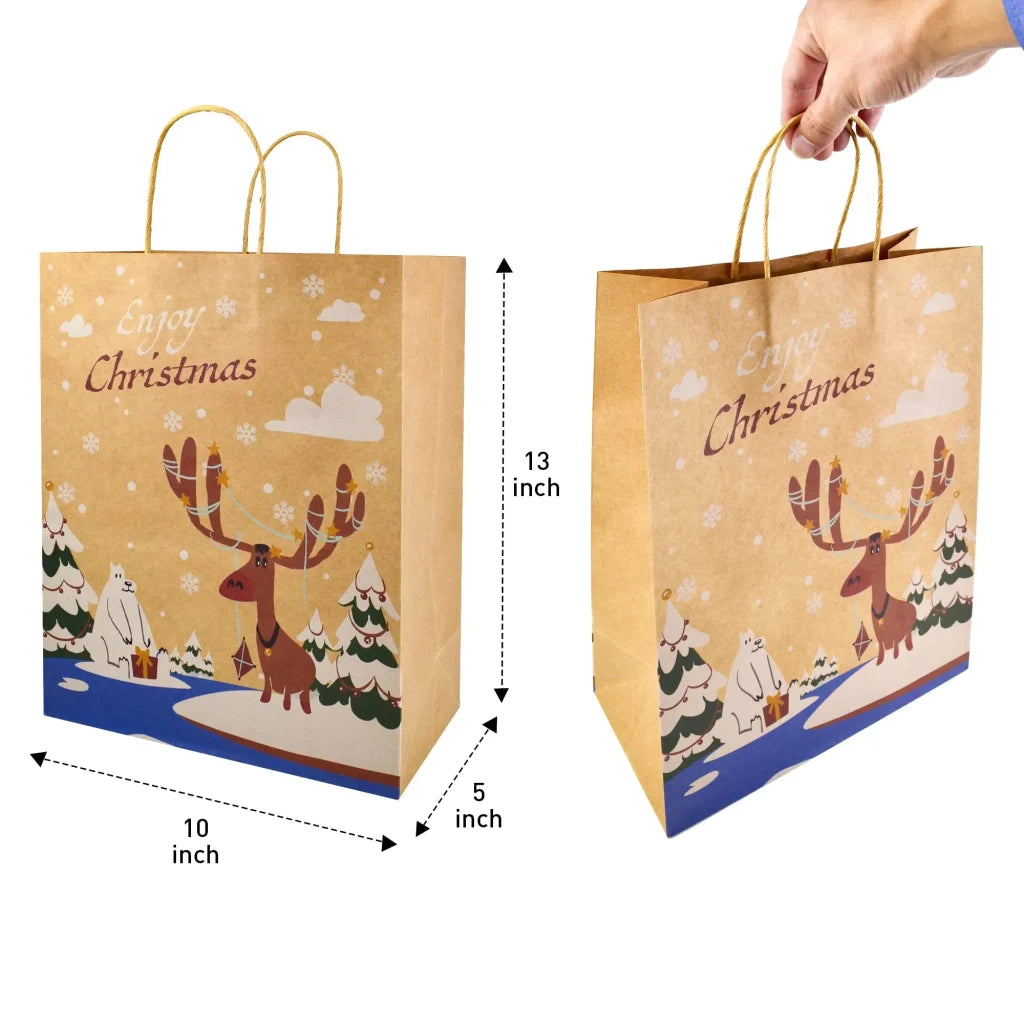 24pcs Kraft Paper Christmas Gift Bags