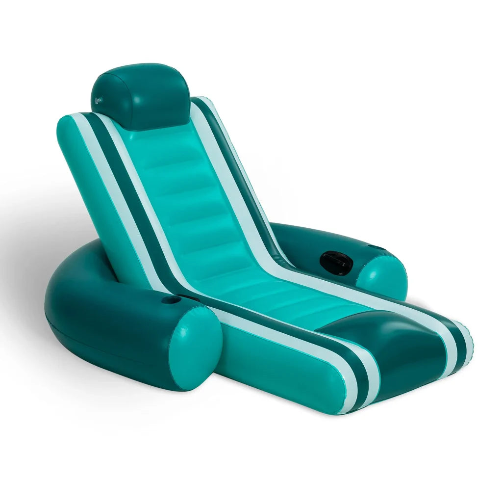 Teal Inflatable Pool Float Recliner Lounger