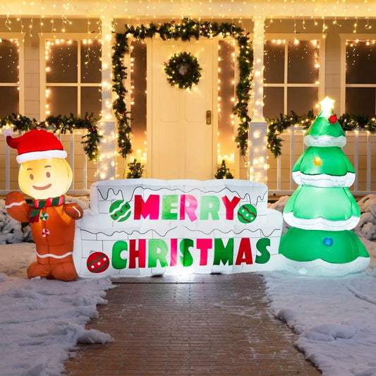 10ft Gingerbread Man Christmas Inflatable