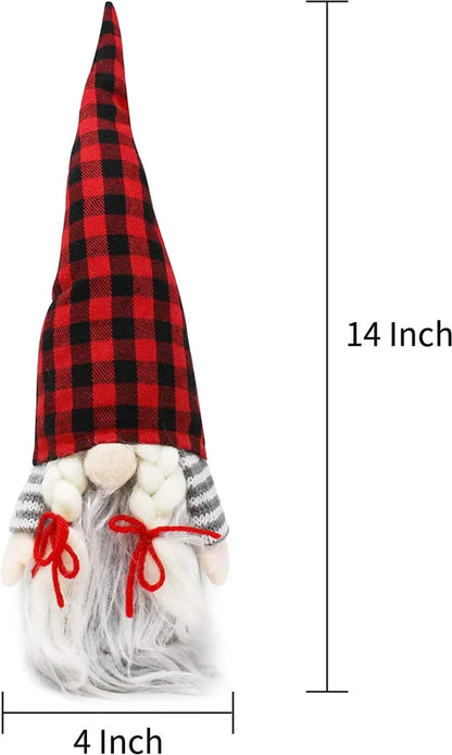 2pcs Couple Plush Gnome Ornaments Tabletop