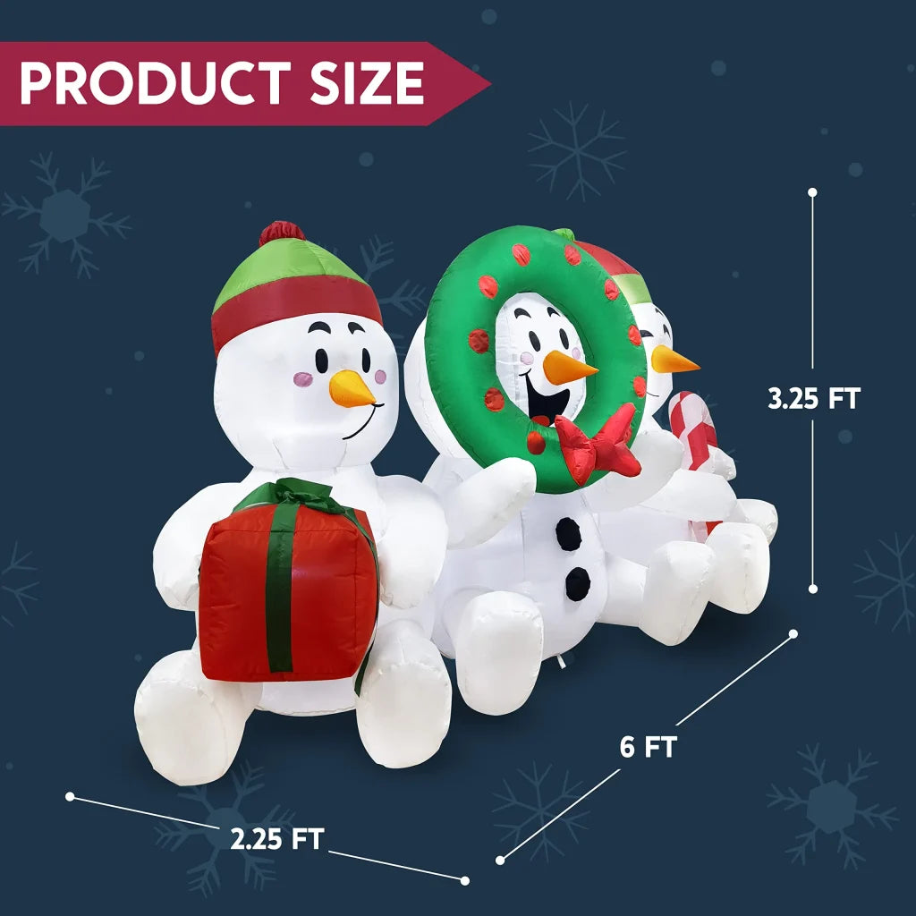 6ft LED Snowman Christmas Inflatable