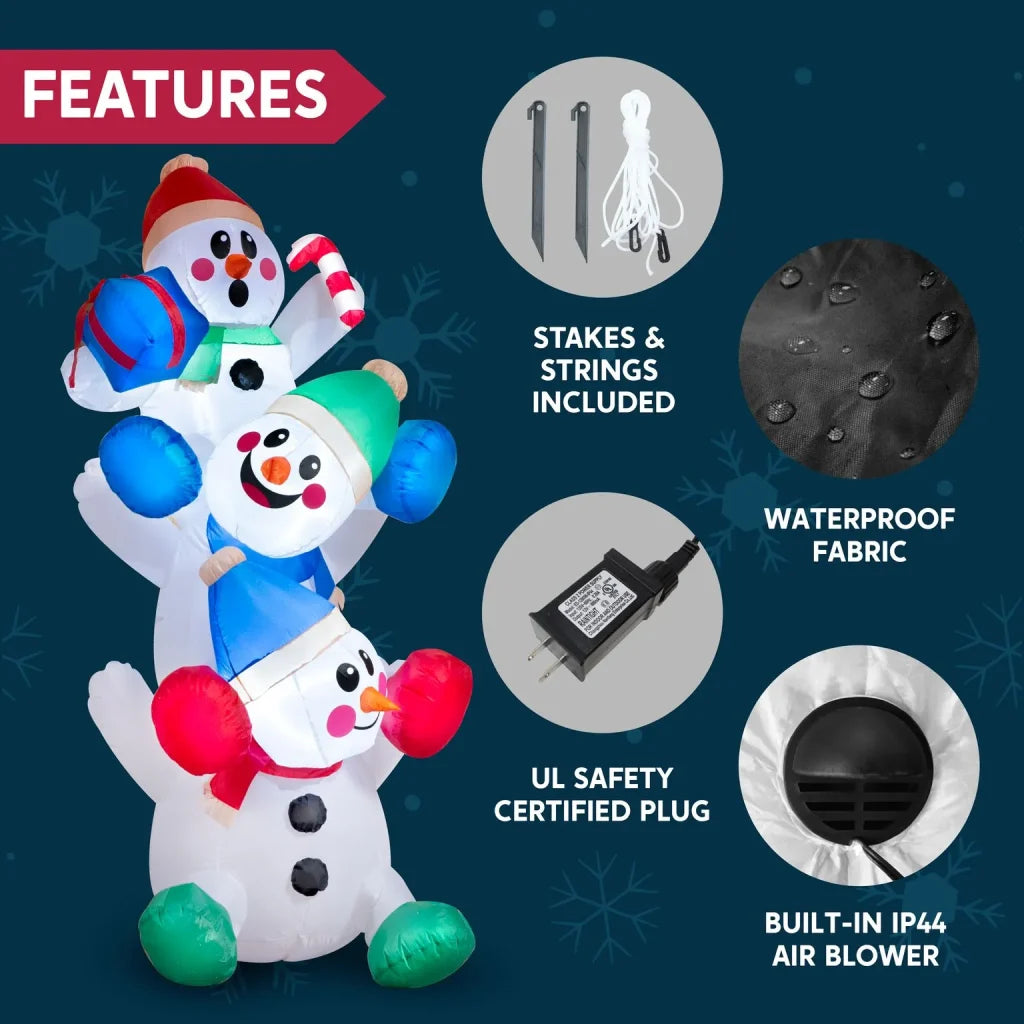 6ft LED Inflatable Snowman Decoration